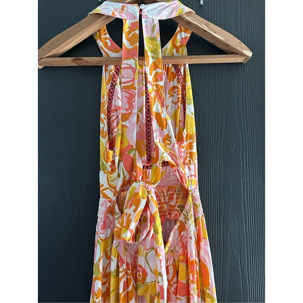 Abel the Label Maxi Dress Tie Back High Neck Medium - Picture 5 of 6